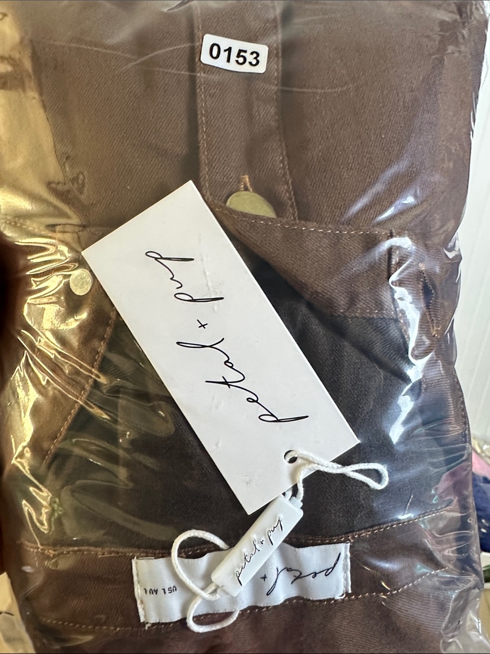 Petal & Pup Phoenix Long Sleeve Mini Dress Brown Denim L Collared - Picture 11 of 11